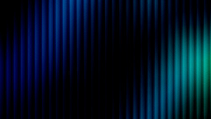 dark abstract futuristic blue and green color split over glowing vertical stripes