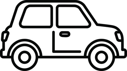 Minimalist Outline Car Icon