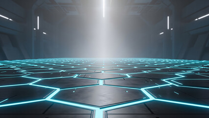 Particle data flows through a futuristic digital matrix, showing fast transmission and deep perspective.