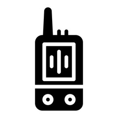 Obraz premium walkie talkie glyph icon