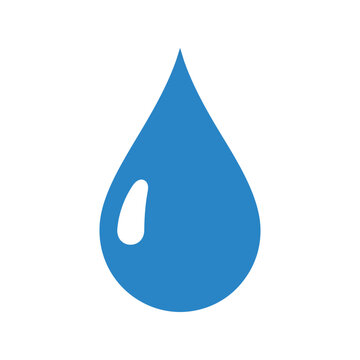 Blue water drop vector illustration liquid droplet icon essential fluid symbol isolated graphic