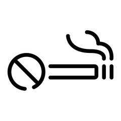 no smoking line icon