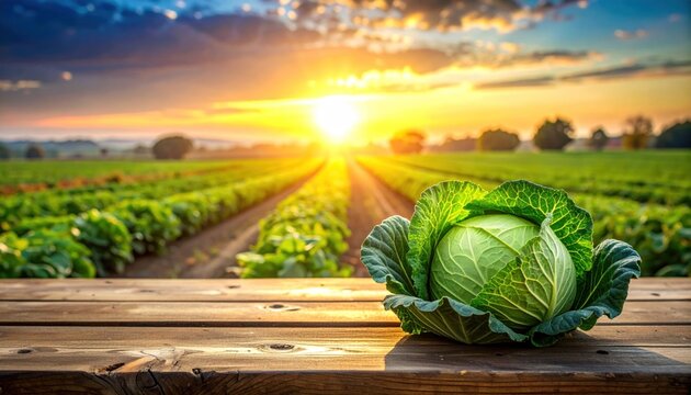 Cabbage Field Sunrise.