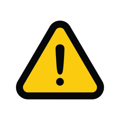 Yellow warning triangle exclamation mark icon alert symbol danger sign caution graphic