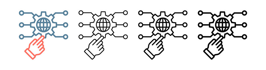 Digital Transformation Icon Collection Set Different Style