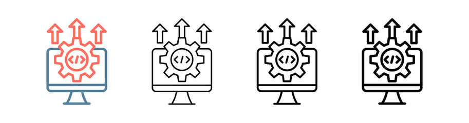 Software Development Icon Collection Set Different Style