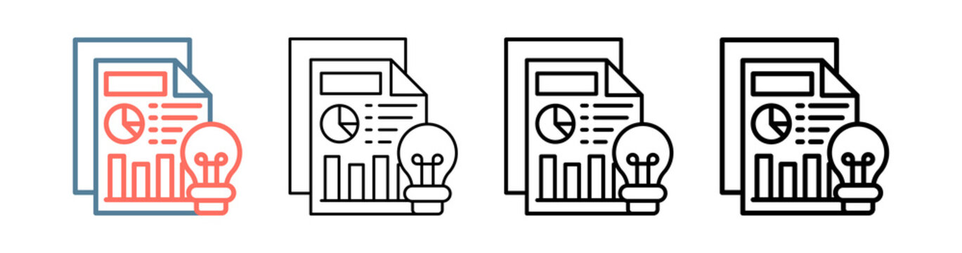 Innovation Report Icon Collection Set Different Style