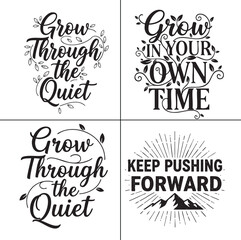 Set of Motivational Quotes and Hand Lettering Designs