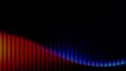 dark abstract futuristic rainbow multicolor low curve gradient over glowing vertical stripes