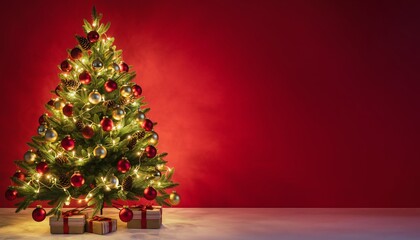 Modern Christmas Composition with Empty Space