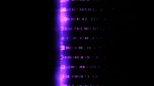 Digital countdown timer with glowing blue code lines in a dark space technology background - Powered by Adobe