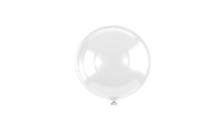 transparent balloon with glossy surface reflections, soft light glow, clean minimal style, isolated transparent background, realistic lighting.
