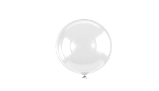 transparent balloon with glossy surface reflections, soft light glow, clean minimal style, isolated transparent background, realistic lighting.
