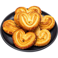 Fototapeta premium Gourmet empada de palmito, a premium brazilian hearts of palm pie on a dark plate