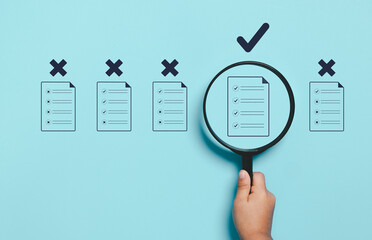 Quality Certificate and Checklist document inspecting target marketing planning assignment with quality management. Standardization, certification. Compliance to regulations service and standards.