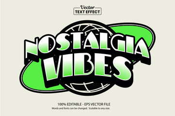 Retro vintage text effect, Editable text effect