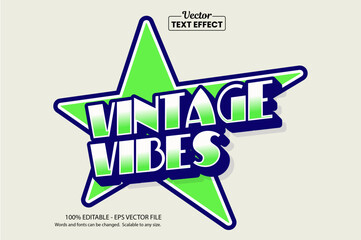 Retro vintage text effect, Editable text effect