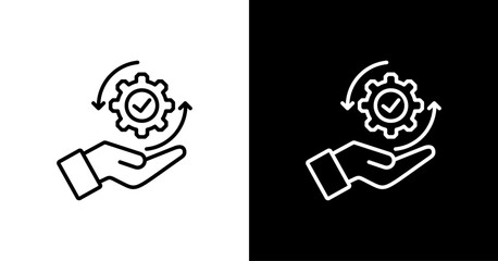 Change Management  White Icon Set Design