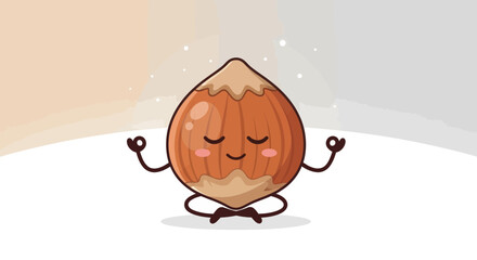 A Nutty Friend Meditating Peacefully In A Serene And Relaxing Environment