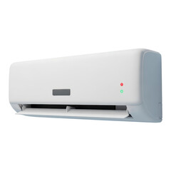 Modern air conditioner isolated on transparent background for cooling and ventilation