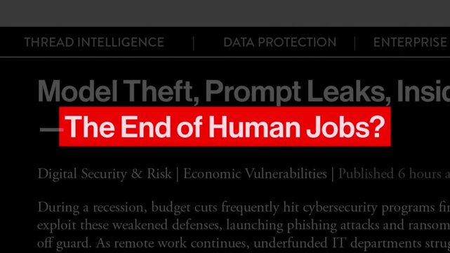 The End of Human Jobs &mdash; Tech & Labor News Headline Text Animation