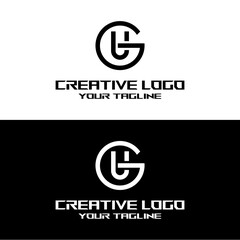 creative letter logo gu design vector