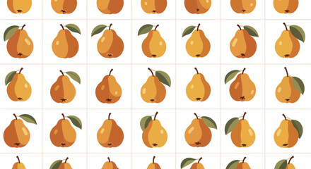 Abundant Pear Arrangement Creating Repeated Patterns for Fresh Food Designs