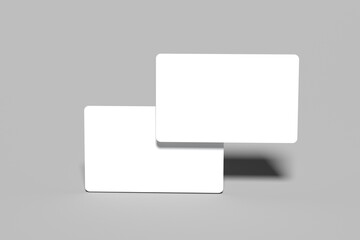 Vector Modern rectangle business card or credit card mockup. Realistic template design for presentation branding identity, corporate, advertising, personal, stationery, sticker.