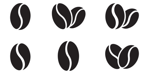  coffee bean silhouettes