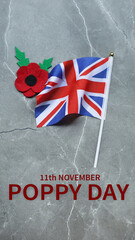 Obraz premium Poppy Day background. Remembrance Day - Lest We Forget. 3d illustration
