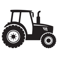 Obraz premium silhouette of a farm tractor