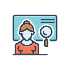 Color illustration icon for inquiry based teaching