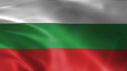 seamless bulgaria flag animation, national day or politics or sport event - 3D rendering - slow motion