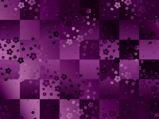 桜、格子、13紫