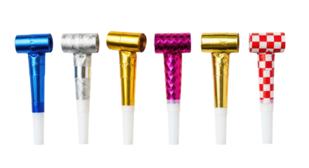 Party blowers collection transparent background cutout png