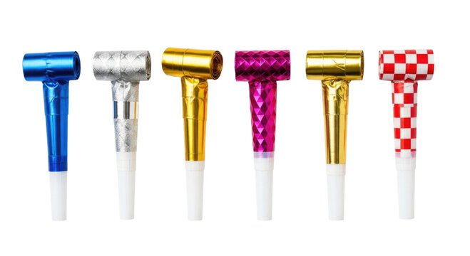 Party blowers collection transparent background cutout png