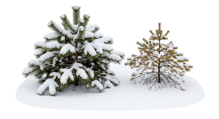 Fototapeta premium christmas tree with snow