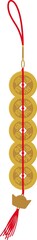Feng Shui Five Emperors Coins Tassel
