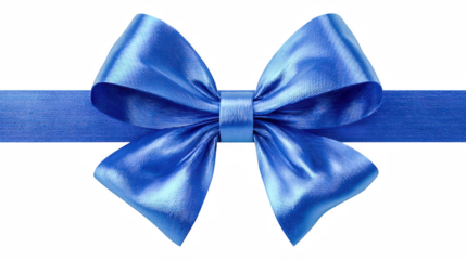 Ribbon bow gift isolated elegant satin sparkle with star and stripes for award or thanksgiving celebration with invitation, winner, gift