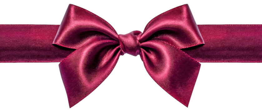 Ribbon bow gift isolated elegant satin sparkle with star and stripes for award or thanksgiving celebration with colours, shine, hope