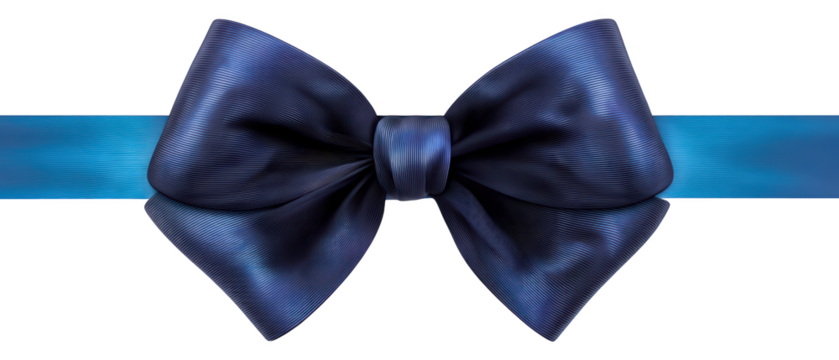 Ribbon bow gift isolated elegant satin sparkle with star and stripes for award or thanksgiving celebration with hope, stripes, magic