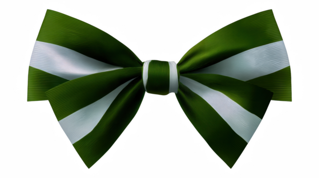 Ribbon bow gift isolated elegant satin sparkle with star and stripes for award or thanksgiving celebration with festivity, conceptual, clipping path