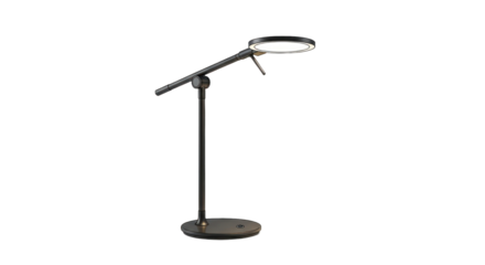 Modern led desk lamp isolated on transparent background for design projects