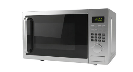Fototapeta premium Modern microwave oven isolated on transparent background appliance design