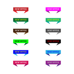 Fototapeta premium set of colorful ribbons