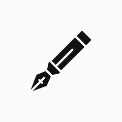 pen vector icon silhoutte vector style template