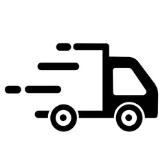 delivery truck icon on white background