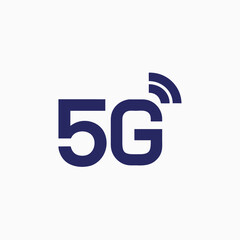 5g icon silhoutte vector style template