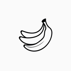 banana vector line icon silhoutte vector template