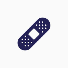 band aid icon silhoutte vector style template.